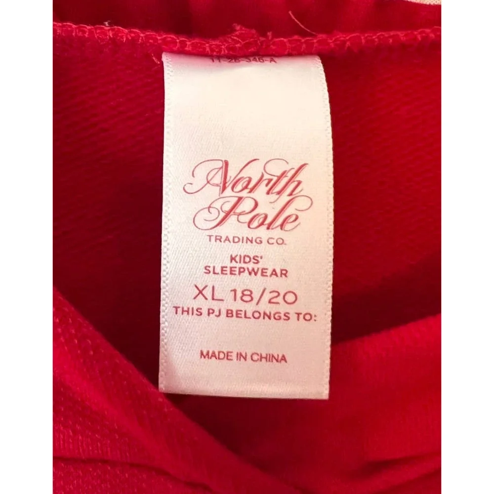 North Pole 2 pc Kids‎ Unisex Sleepwear Rudolph is My BFF Size XL 18/20
